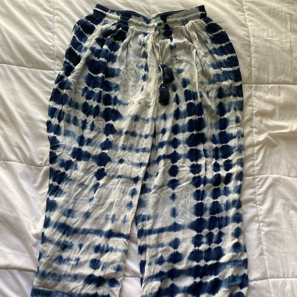 Flared comfy open pants